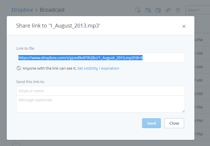 dropbox share mp3 Play Dropbox MP3